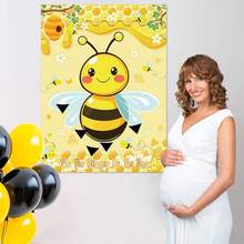 Bee Pin Game, Includes Blindfold And Sticker Pins, Fun Birthday Party Activity, Bee Theme Baby Shower Decoration - Multicolor - View 3