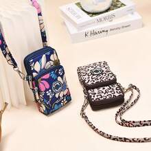 meetself 1pc Women's Mini Cell Phone Crossbody Bag, Lightweight Oxford Cloth Multi Zipper Pocket Purse, Adjustable Strap Small Shoulder Bag For Daily Travel - Multicolor - View 2