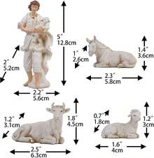 Nativity Set Christmas Scene Set Figurines Statue 5 Inch 11 Pcs - 5 Inch - View 6
