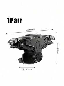 1 Pair GT02 Mobile Game Trigger Buttons, High‑Sensitivity Electrostatic Shooting Triggers, Zero‑Latency 4‑Finger Gaming Accessory For IOS & Android FPS Shooting Games, Light‑Use Only, Prone To Wear & Looseness Under Heavy Frequent Pressures - Black - View 9