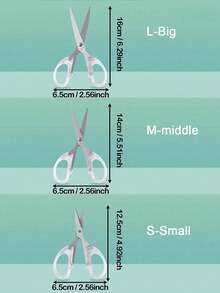 1pc Stainless Steel Transparent Scissors, Minimalist Multi-Purpose Craft Scissors, Suitable For Office, School, Home, Back To School - Multiple Styles - View 4