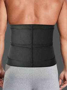 1pc Waist Trainer Belt - Adjustable Support For Shaping Waist And Belly, Enhancing Sweating During Workouts - Black - View 10
