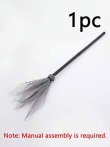 1pc Halloween Witch Broom DIY Magic Broom Cosplay Prop Suitable For Halloween, Theme Party, Costume Party, Stage Performance - Multicolor - View 16