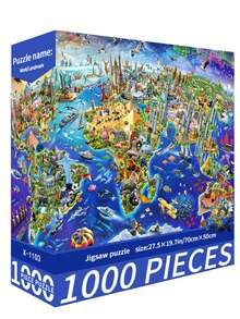 1000 PIECES Space Walk Puzzle Game, Concentration Training, Hand-Eye Coordination Exercise, Smooth Edges, Durable Cardboard, Seamless Fit, No Burrs, Challenging Difficulty, Find And Enjoy Fun, Vibrant Colors, Fade-Resistant, Back To School Gift, Halloween Gift, Christmas Gift - Multicolor - View 12