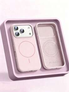 Luxury Magnetic Soft Silicone Phone Case, Compatible With IPhone 18ProMax 18Pro 17Pro Max 17 16 15 14 13 12 11 Pro Max Plus, Supports Magnetic Wireless Charging, Shockproof Protective Cover - Pink - View 15