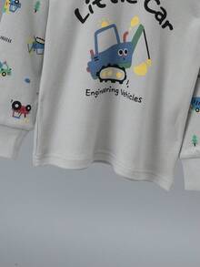 5pcs/1pc Random Boys Cartoon Underwear Set, Cute Printed Medium-Thick Long Sleeve Long Pants Loungewear Set, Printed Autumn Shirt And Pants - Multicolor - View 9