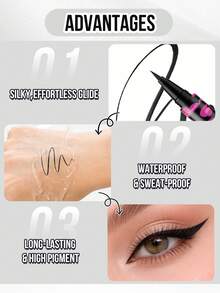 MISSLYN 2Pcs LINER Set, Ultra-Fine, Waterproof, Smudge-Proof, Long-Lasting, One-Stroke Finshed, High-Pigment, Deep Gaze Look, Smooth Texture,Ideal For Girl & Women, Back To School, Commute, Dates, Parties, Halloween,Perfect For Y2K - #Set 1 - View 3