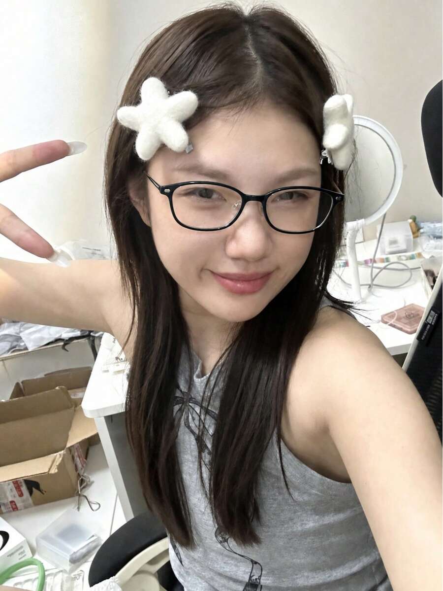 1pc Narrow Frame Small Frame Women's Clear Lens Decorative Glasses, Transparent PC Lenses, Suitable For Daily Wear, Office Commute, Computer, Phone And Reading Use