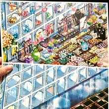 Jewelry Counter Store Scene Stickers,Large Size Landscape Stickers,Scrapbook Stickers,Immersive DIY Stickers,Decorative Stickers,Suitable For Office,Home,Room,Classroom,Handmade,Journaling Supplies,Halloween Gift,Aesthetic Scene Stickers - A - View 7