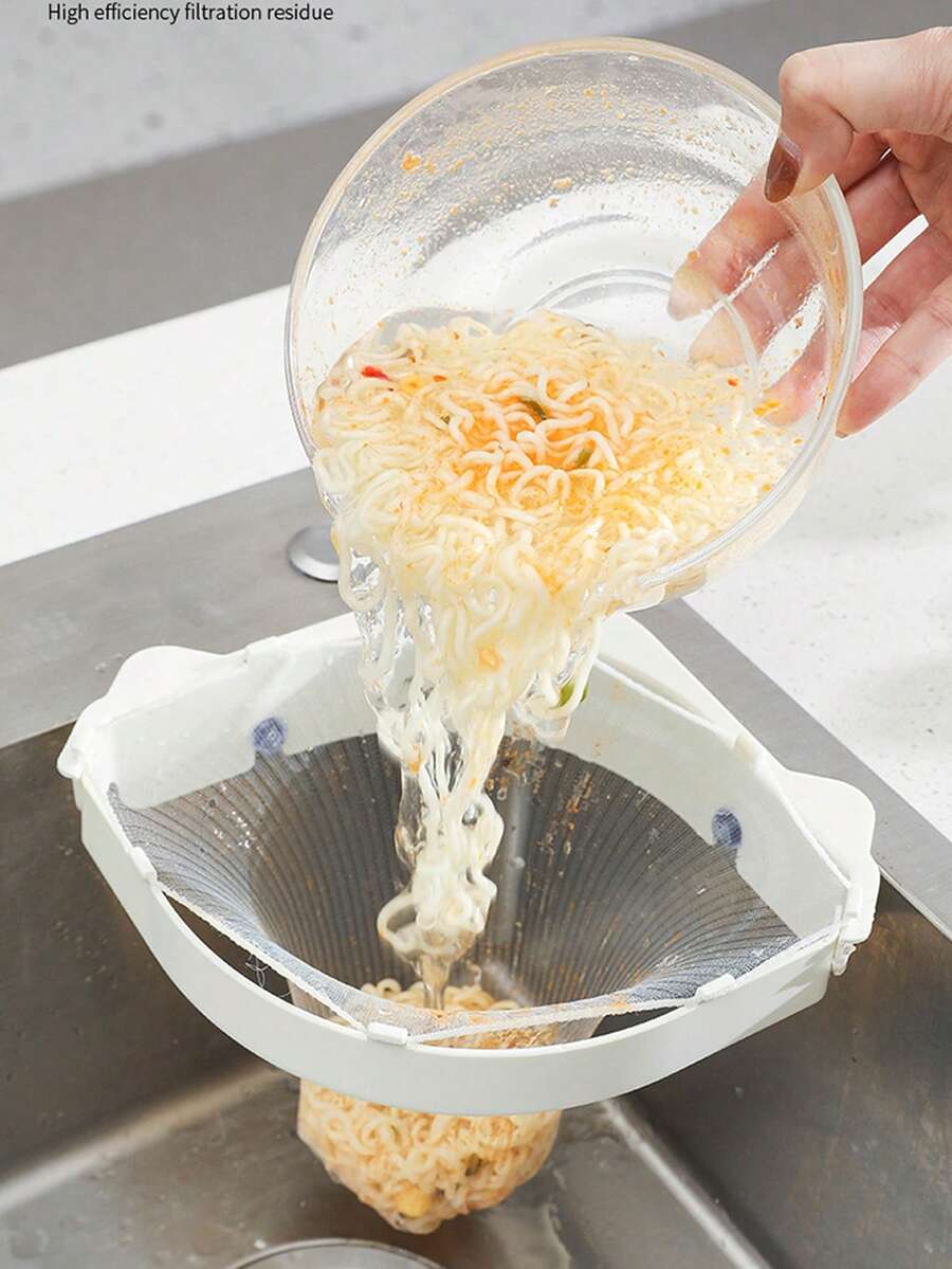 1/10/50pcs Sink Strainer For Kitchen Sink, Disposable Filter Mesh Basket, Corner Sink Food Catcher, Anti‑Clog Residue Filter For Leftovers Vegetable Fruit Debris, Kitchen Sink Drain Strainer Net - Multicolor - View 1