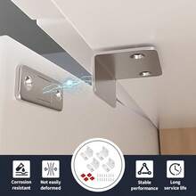 Magnetic Door Catches, L Shape Ultra Thin Cupboard Magnets Adhesive Cabinet Magnets Door Latch For Kitchen Wardrobe Drawer Sliding Door Closure(6/8/14 Pcs) - Door Catches, L Shape - View 2
