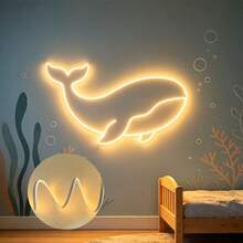 1pc USB Powered LED Neon Light Strip, Touch Dimmable Ultra-Thin Flexible Neon Rope Light, Soft Warm White/White Touch Switch Light, Suitable For Bedroom, Kitchen, Cabinet, Staircase Indoor Decoration - Neon - View 8