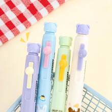 4 pcs Pulpen Netral Penghapus Termal Sweet Baby Slide Samping Klik 0,5 mm Hitam/Biru Motif Kartun Lucu untuk Pelajar, Desain Kartun Bayi Manis Menggemaskan dengan Berbagai Pola, Tampilan Segar dan Menarik, Ujung Bullet 0,5 mm, Pilihan Tinta Hitam/Biru, Menulis Halus, Tulisan Jelas, Mudah untuk PR dan Catatan Harian, Desain Inti Slide Samping Inovatif, Tidak Perlu Tekan Bagian Atas, Cukup Dorong Tombol Samping untuk Memperpanjang Mata Pena, Pengoperasian Simpel dan Praktis, Bagian Atas Pena Bentuk Beruang dengan Penghapus Terintegrasi - A - View 10