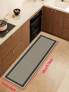 1 Pc Retro Weaving Pattern Kitchen Mat, 3.5 Mm Soft Rubber That Absorbs Water And Is Easy To Clean. Suitable For Corridors, Bathrooms, Living Rooms, Outdoor Door Mats, And Toilets. Useable Throughout The Year And For Various Holidays. - Multicolor - View 15