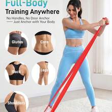 Resistance Bands-Multi-Colored Fitness Bands With A 10lb Resistance Level; Latex Stretching Bands Suitable For Yoga, Pilates, Physical Therapy, And Home Workouts. - Multicolor - View 2