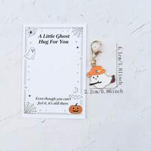 10pcs Cute Halloween Ghost Keychains, Ghost Theme Keychains, Perfect Gift For Halloween, Thanksgiving, Christmas And Other Holidays, Special Gift For Friends, Delicate Bag Charm - Multicolor - View 9