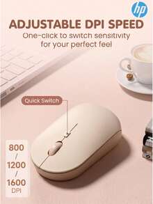 HP M241 Wireless Mouse, Morandi Color, 1600 DPI Adjustable, Silent Click, Precise Office Operation, Compatible With Desktop And Laptop, Battery Version 6-Month Battery Life - View 11