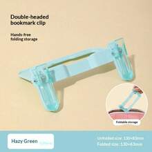 Double-Headed Foldable Reading Stand, Adjustable Clip Page-Turning Reading Holder, Transparent Material, Collapsible, Back-To-School Stationery - Sets - View 7