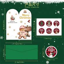 Christmas Greeting Card Creative Blessing Small Card Envelope Set, Message Card, Foldable Greeting Card, Can Hold Money, Can Hold Items, Christmas Gift, Christmas Blessing, Christmas Card, Invitation, Red Envelope - Multicolor - View 8