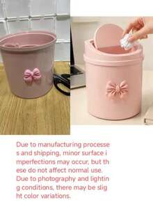 Mini Desktop Trash Can - Elegant Butterfly Decor With Lid Portable Waste Basket, Covered Home Trash Bin, No Power Required, Suitable For Office, Living Room Or Desk; Dual Function As Desktop And Drawer Storage; Autumn Home Decor, Kitchen Storage And Organization; Suitable For Back To School, Bedroom Decor, School Use; Christmas Gift, Autumn Style Decor. - Multicolor - View 9