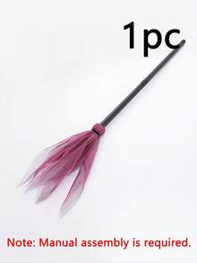 1pc Halloween Witch Broom DIY Magic Broom Cosplay Prop Suitable For Halloween, Theme Party, Costume Party, Stage Performance - Multicolor - View 17