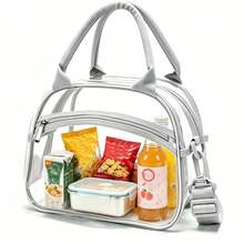 Transparent Lunch Bag, Durable Fashionable Portable, Large Capacity, Suitable For Office Workers And Students, Multi-Functional Travel Storage Bag, Suitable For All Seasons, Not Suitable For Direct Food Contact - Multicolor - View 14
