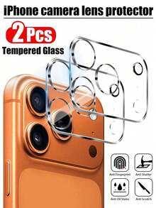 BOLLYMORE 2pcs Tempered Glass Camera Lens Protector Compatible With Iphone 17 Pro Max, High Definition Transparent Anti-Scratch Protective Film, Compatible With IPhone Air 17 Pro Max 16 16Pro 16Promax 15 14 13 12 11 Camera Lens, 9H Hardness, Suitable For Daily Protection, Office, Home Use Lens Protector, Waterproof, Anti-Fall, Anti-Scratch Phone Camera Lens - Black - View 16