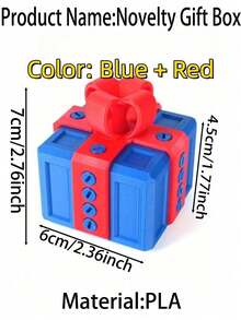 1pc Frustrating Gift Wrap - An Empty 3D Printed Container With Fasteners, A Novelty Joke Gift Box, A Humorous Coin Storage Box, Perfect For Holiday Home Decor, A Funny Gift Box For Birthdays, Reusable Hard Plastic Surprise Jewelry Box - Multicolor - View 17