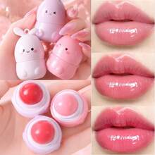 Cute Bunny Lip Balm, Moisturizing Glossy Lip Care Stick With Natural Tinted Finish, Portable Kawaii Lip Makeup For Daily Use - None - View 6
