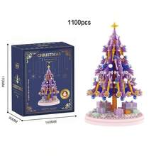 Christmas Theme Creative Handmade Assembly Toy Decor, Christmas Tree Christmas Stocking Micro Particle Building Blocks Christmas Pen Holder Christmas Toy Gift Box - Multicolor - View 5