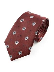 ZONFAZ 2PCS Men's Floral Print Tie Set, 7cm Printed Tie With Portable Paper Card Pocket Square, Suitable For Wedding, Party, Gathering And Other Occasions - Multicolor - View 7