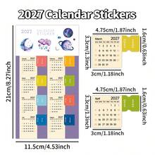 2 Sheets 2027 Calendar Stickers, Monthly Planner Stickers For Notebooks, Scrapbooks And Journals, 2027-2028 Monthly Calendar Self-Adhesive Index Divider Tabs, Notebook Index Stickers - C - View 2