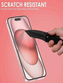 2 Packs 9H+ Hardness Tempered Glass Screen Protector | Scratch & Shatter Resistant Full Coverage Case Friendly | Compatible With IPhone 18 Pro/18 Pro Max/17/17 Pro/17 Pro Max/16 Pro Max/16/16 Plus/15 Pro Max/15/15 Pro/14 Pro Max/14/13/12/11 Pro Max | Holiday Phone Accessory Gift - Clear - View 3