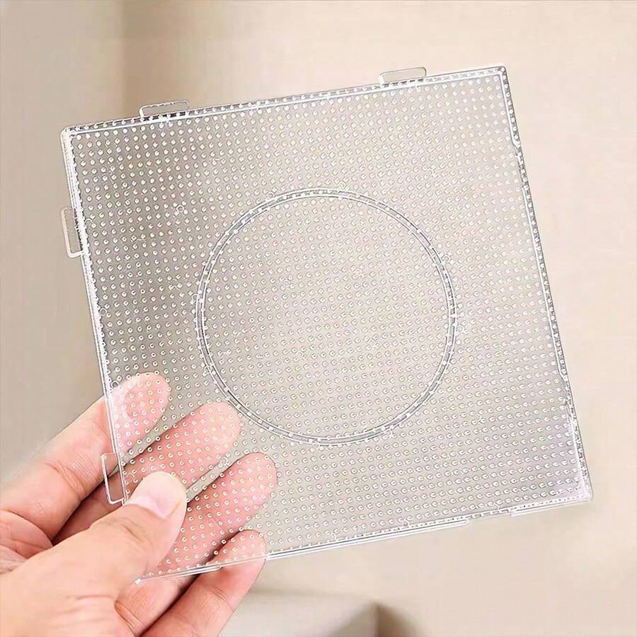 7/9pcs 2.6MM Large Transparent/White Fuse Bead Board - DIY Craft Supplies - Plastic Material - Perfect For Jewelry Making And Handmade Projects (Beads Not Included)