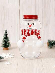 Set Of 2 Christmas Gift Containers (Featuring Snowman, Gingerbread Man, And Christmas Tree-Shaped Bodies, Complete With Scarves); Suitable For DIY Christmas Decorations, Gift Wrapping, Party Favors, New Year's Celebrations, And Birthday Parties. - Multicolor - View 3