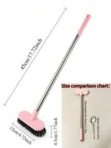 Long Handle Cleaning Brush, Perfect For Bathroom Cleaning. Its Sturdy Bristles Effectively Remove Stubborn Stains. Designed For Convenient Use, Keeping Your Hands Clean. Ideal For Deep Cleaning Toilets. - A - View 14