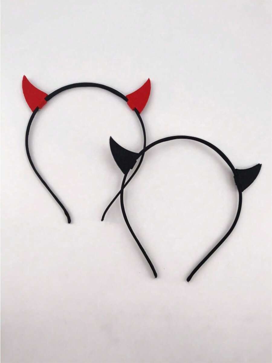2/1pc Funny Halloween Decorative Headband, Cosplay Hair Accessory Prop, 2 Colors Available - Multicolor - View 1