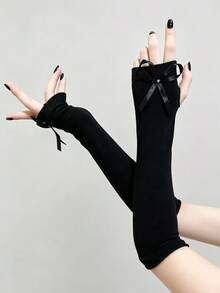 Subculture Style Loose Fingerless Arm Warmers - Multicolor - View 2