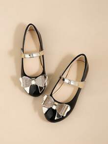 Elegant And Cute Mary Jane Flat Shoes For Girls, Suitable For Mid-Child And Older Children To Pair With Dresses For Indoor Parties And Banquets In Autumn And Winter - Black - View 4
