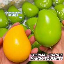Handmade Crispy Mango Squeeze Ball, Color-Changing Mango Stress Ball, ASMR Sensory Stress Relief Toy - Multicolor - View 6