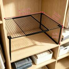 Expandable Closet Organizer - Heavy Duty Metal Closet Rack, Adjustable Height Space-Saving Vertical Storage Shelf For Clothes And Shoes, Easy To Install Home Organization System, Compatible With Closets And Cabinets, Sturdy Storage Solution - Multicolor - View 14
