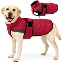 Waterproof Dog Coat For Winter, Quilted Warm Dog Jacket With Reflective Strips, Adjustable Pet Clothes For Small Medium Large Dogs, Outdoor Walking Apparel - Multicolor - View 11
