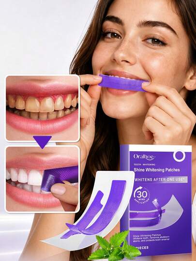1 Box 7pcs Teeth Whitening Strips, Deep Cleaning, Remove Yellow Stains, Whiten Teeth, Home Whitening Care Product, Clean Tooth Stains, Whiten Teeth, Remove Tooth Stains, Daily Oral Care, Keep Breath Fresh, Clean And Bright, Natural Fit, Used To Remove Yellow Stains And Stains On Teeth, Especially Stubborn Stains Like Coffee And Tea Stains, Effective Home Teeth Whitening, Oral Care Tooth Strips, Clean Tooth Surface, Deep Oral Cleaning, Tooth Care Strips 3/1pc