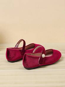 Beautiful Girl Spring/Summer Round Toe Vacation Style Children's Casual Shoes - Burgundy - View 5