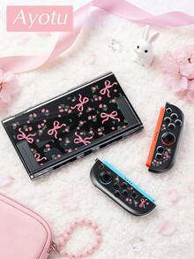 Ayotu Floral & Bow Switch Transparent Protective Case, Compatible With New Switch 2 (2025)/Switch NS/Switch OLED, Can Be Used On Dock Without Removing Protective Case, Universal Game Controller Protective Cover, Switch Game Accessories, Anti-Drop Anti-Scratch, Birthday Gift & Christmas. - View 6
