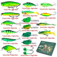 HENGJIA 18PCS/24PCS Fishing Lures SET- Tackle Christmas Box With Tackle Included, Fishing Kit With VIBs, Frogs, Minnows, Soft Baits, Hooks & Crankbait Accessories, Freshwater Lure Kit For Bass Walleye Trout - Multicolor - View 13
