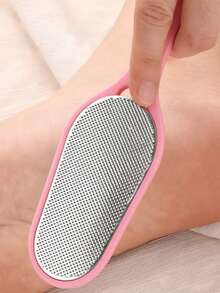 Pink Gourd-Shaped Dual-Use Foot File, Detachable Metal Brush For Easy Cleaning And Maintenance, Sandpaper Foot Scrub Suitable For More Skin Scenarios - Pink - View 2