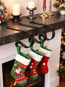 Christmas Stocking Hooks, Suitable For Fireplace Hanging - Long Sock Rack Can Also Be Used As Decorative Wreath Hook, Perfect For Use On Fireplaces, Countertops And Tables, Ideal Choice For Christmas Party Decoration, Holiday - Multicolor - View 3