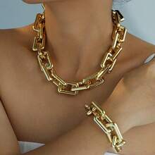 10/20/30pcs UV Electroplated Large Square Chain Clasp 25*21MM Box Packaging Luxury DIY Open Chain Clasp - Gold - View 5