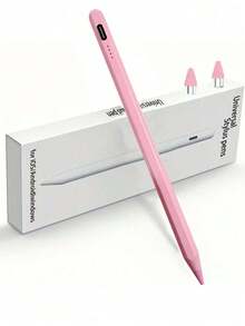 Universal Capacitive Touch Pen, Suitable For Tablets And Smartphones With IOS And Android Systems, Dual Spare Nibs. Can Be Used For Writing, Touch Control, Drawing, Note-Taking. With Status Indicator Light, Magnetic Attachment, Replaceable Nibs, Ultra-Long Standby - Multicolor - View 2